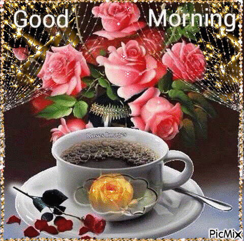 Good Morning With Flowers To Share