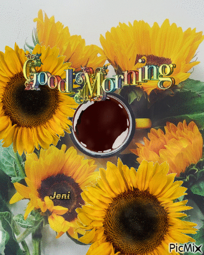 Adorable Sunflower Good Morning