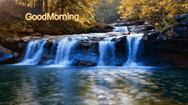 Good Morning With Beautiful Nature Waterfall