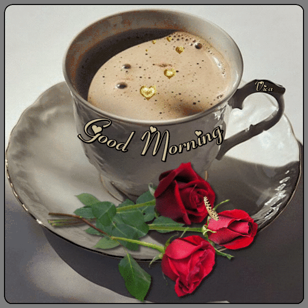A Cup Of Tea With Florest Rose Good Morning Tea