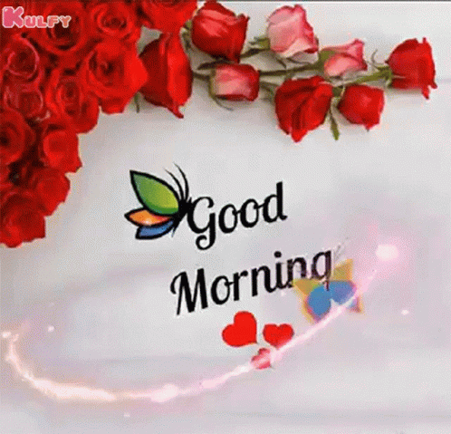 Good Morning Rose With Pink Heart